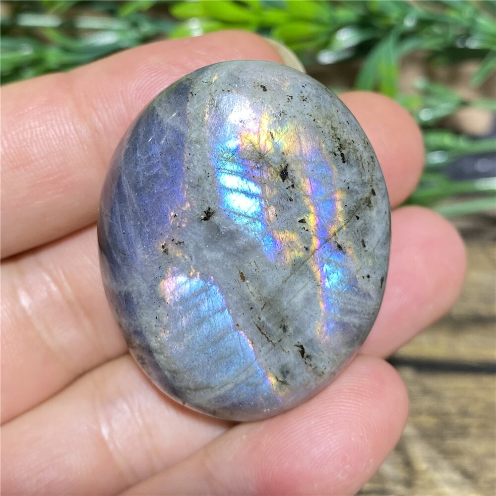 Labradorite Palm Purple Light Natural Stone Crystals Healing Wicca Wichcraft Meditation Minerals Ornaments Home Decoration