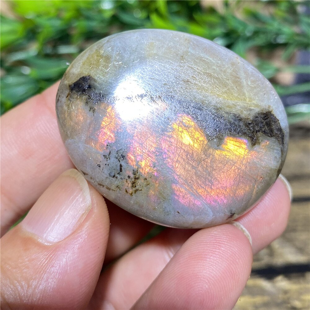 Labradorite Palm Purple Light Natural Stone Crystals Healing Wicca Wichcraft Meditation Minerals Ornaments Home Decoration