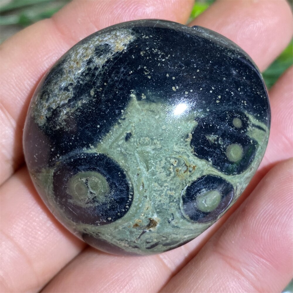 Green Peacock Eye Natural Stone And Crystal Healing  Quartz Palm Aquarium Gemstons Wicca Reiki Ornaments Home Decoration Room