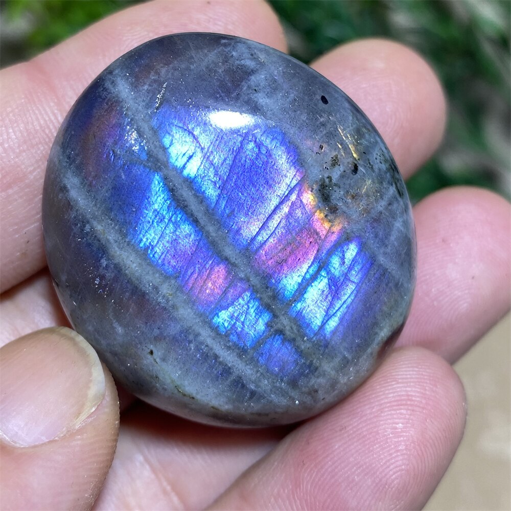 Labradorite Palm Purple Light Natural Stone Crystals Healing Wicca Wichcraft Meditation Minerals Ornaments Home Decoration