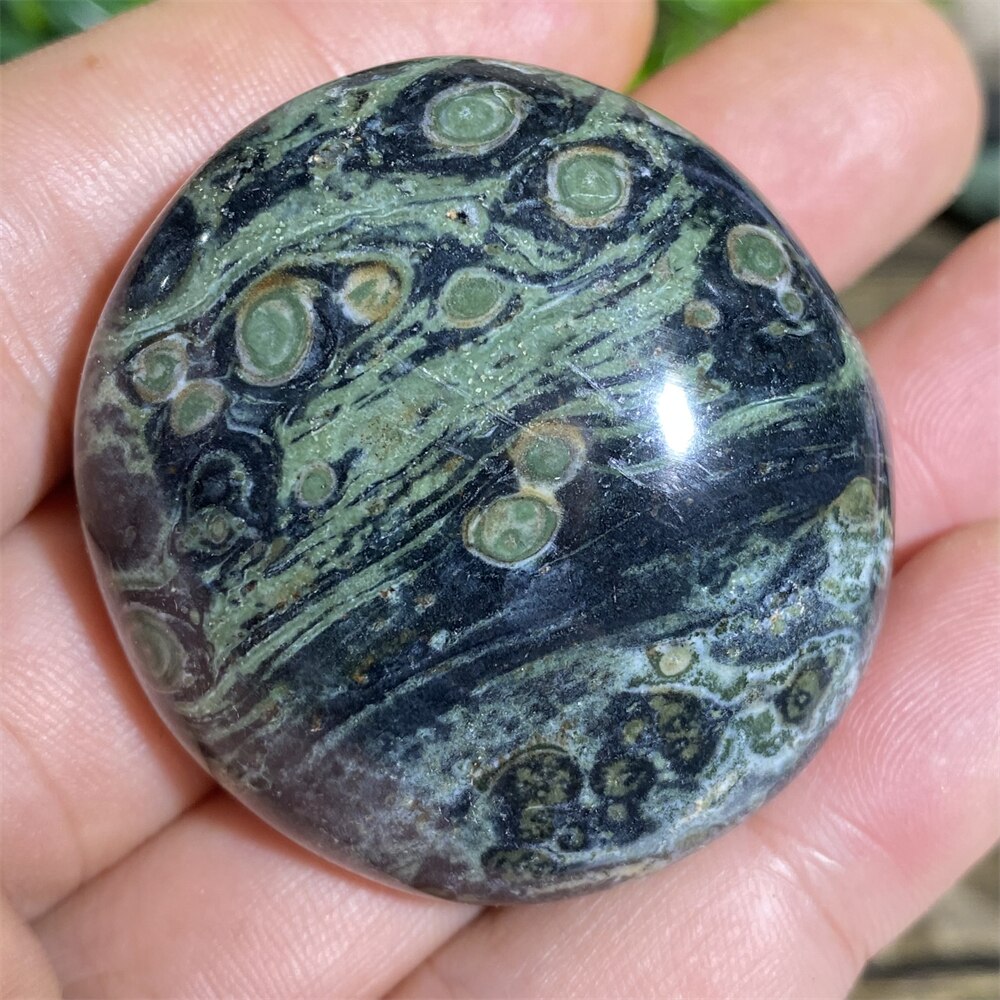 Green Peacock Eye Natural Stone And Crystal Healing  Quartz Palm Aquarium Gemstons Wicca Reiki Ornaments Home Decoration Room