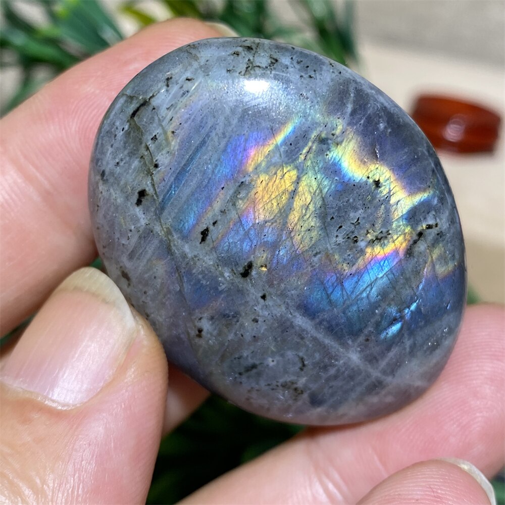 Labradorite Palm Purple Light Natural Stone Crystals Healing Wicca Wichcraft Meditation Minerals Ornaments Home Decoration