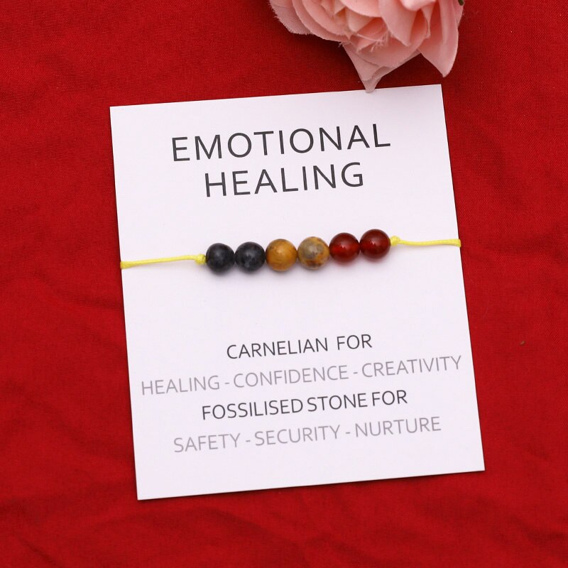 Emotions Wish Bracelet Carnelian Stone Minimalist Bracelet Crystal Prescription Jewelry for Women Men Healing Bracelet