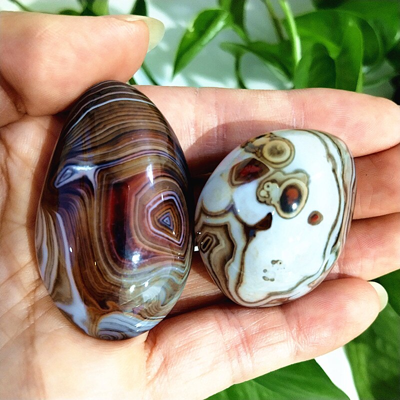 Natural Lace Stone Sardonyx Agate Palm Hand Play Witchcraft Supplies Meditation Spiritual Decor Home Decoration Healing Crystals