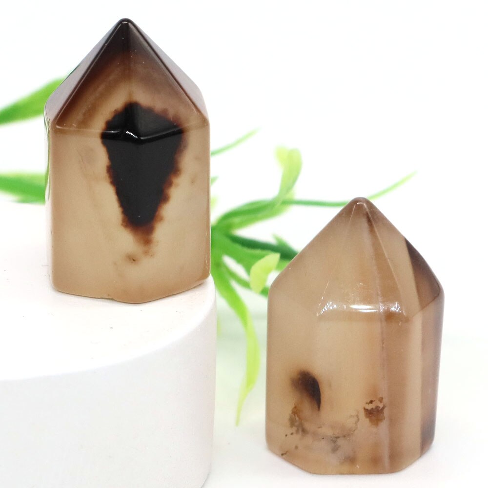 Crystal Hexagonal Prisms Natural Stone Pink Quartz Point Wand Healing Energy Mineral Amethyst Tower Furnishing Home Decoration