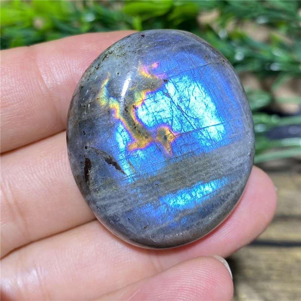 Labradorite Palm Purple Light Natural Stone Crystals Healing Wicca Wichcraft Meditation Minerals Ornaments Home Decoration