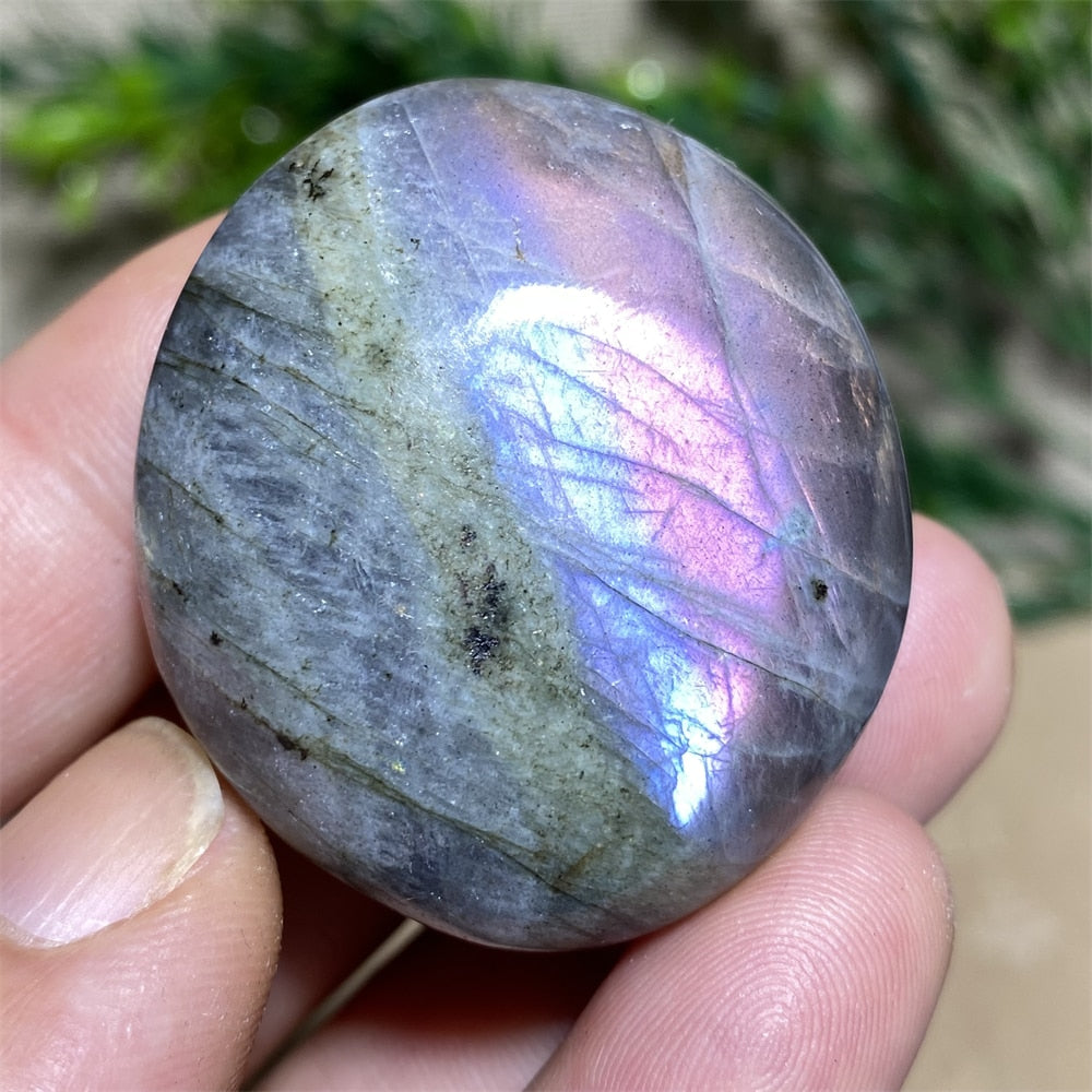 Labradorite Palm Purple Light Natural Stone Crystals Healing Wicca Wichcraft Meditation Minerals Ornaments Home Decoration