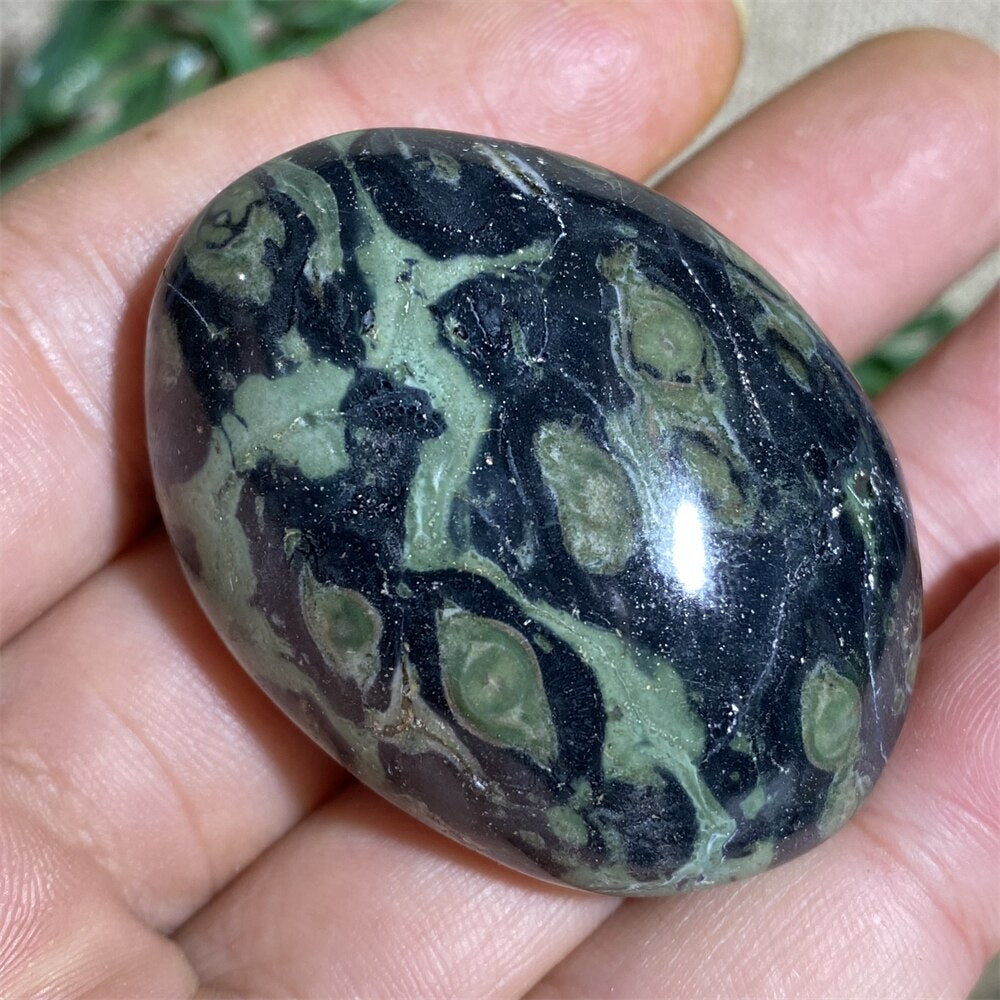 Green Peacock Eye Natural Stone And Crystal Healing  Quartz Palm Aquarium Gemstons Wicca Reiki Ornaments Home Decoration Room