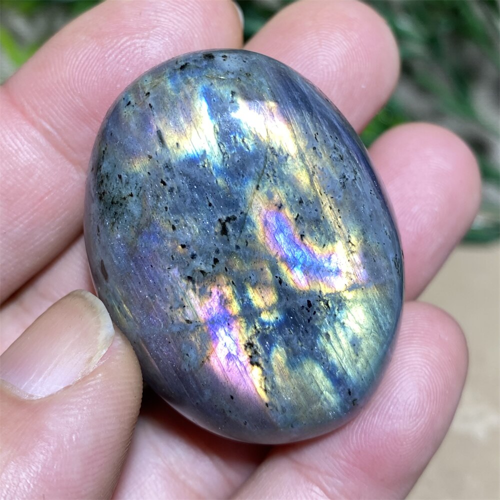 Labradorite Palm Purple Light Natural Stone Crystals Healing Wicca Wichcraft Meditation Minerals Ornaments Home Decoration