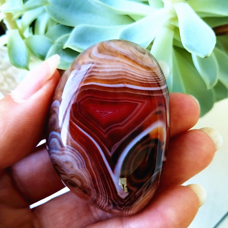 Natural Lace Stone Sardonyx Agate Palm Hand Play Witchcraft Supplies Meditation Spiritual Decor Home Decoration Healing Crystals