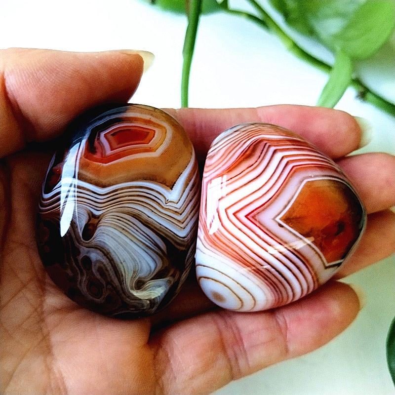 Natural Lace Stone Sardonyx Agate Palm Hand Play Witchcraft Supplies Meditation Spiritual Decor Home Decoration Healing Crystals