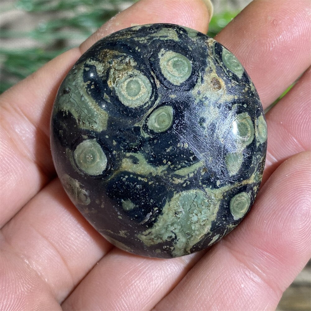 Green Peacock Eye Natural Stone And Crystal Healing  Quartz Palm Aquarium Gemstons Wicca Reiki Ornaments Home Decoration Room