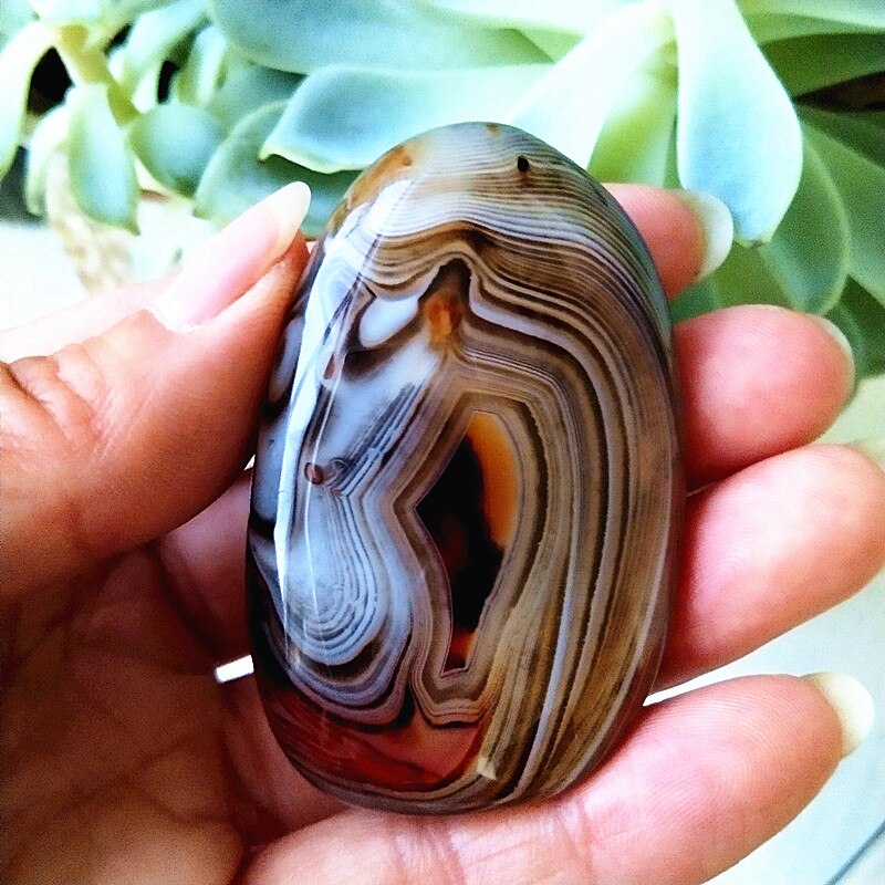 Natural Lace Stone Sardonyx Agate Palm Hand Play Witchcraft Supplies Meditation Spiritual Decor Home Decoration Healing Crystals