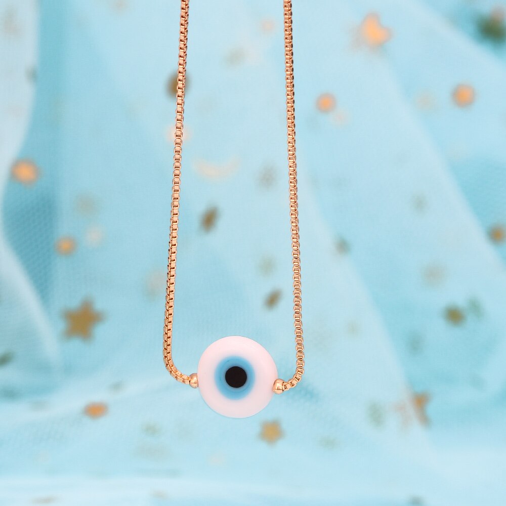 Turkish Evil Eye Beaded Long Chain Necklace