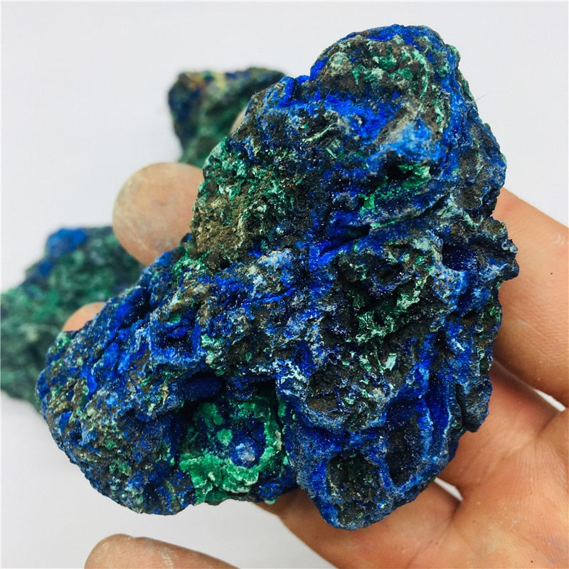 Natural fine Laotian azurite malachite symbiotic primary ore standard