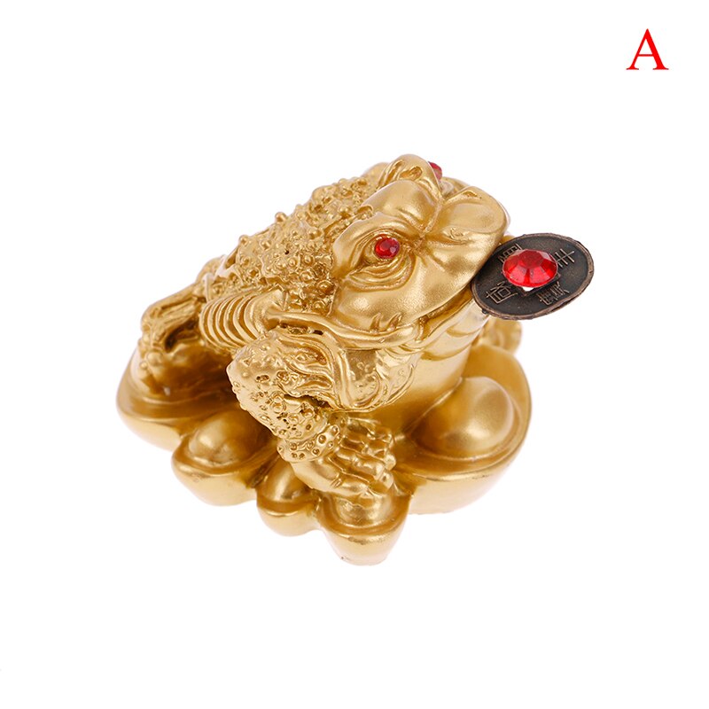 Feng Shui Toad Money LUCKY Fortune Wealth Chinese Golden Frog Toad Coin Home Office Decoration Lucky Gifts Tabletop Ornaments