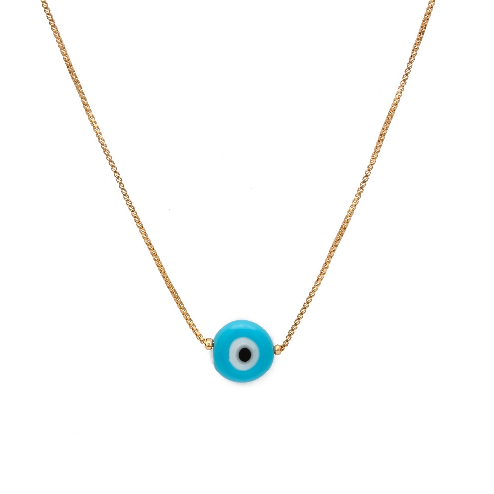 Turkish Evil Eye Beaded Long Chain Necklace