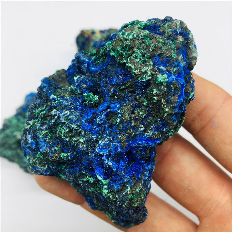 Natural fine Laotian azurite malachite symbiotic primary ore standard