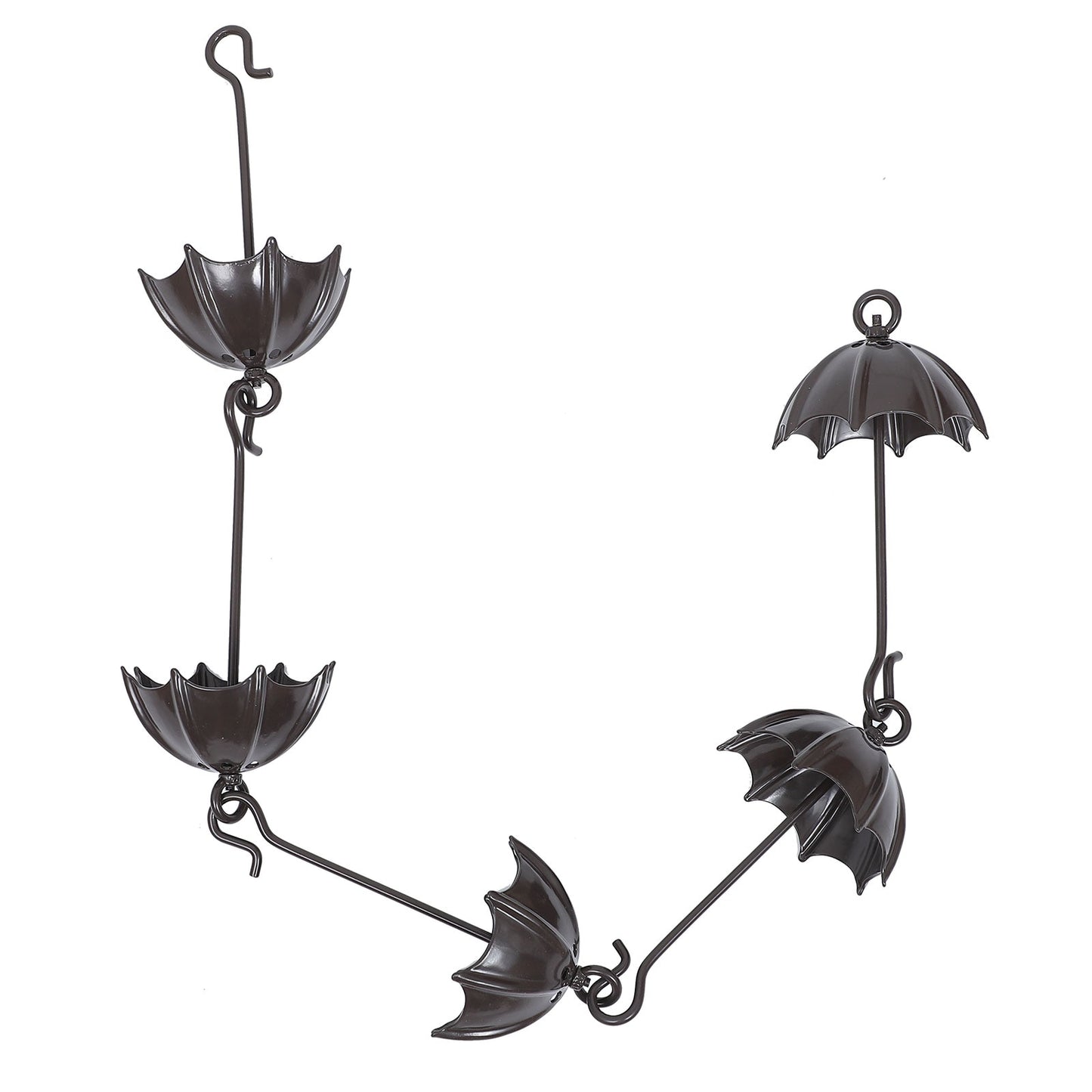 Chain Rain Gutter Diverter Decorative Downspout Spout Rainwater Catcher Metal Garden Water Roof Collector Extension Cups Link