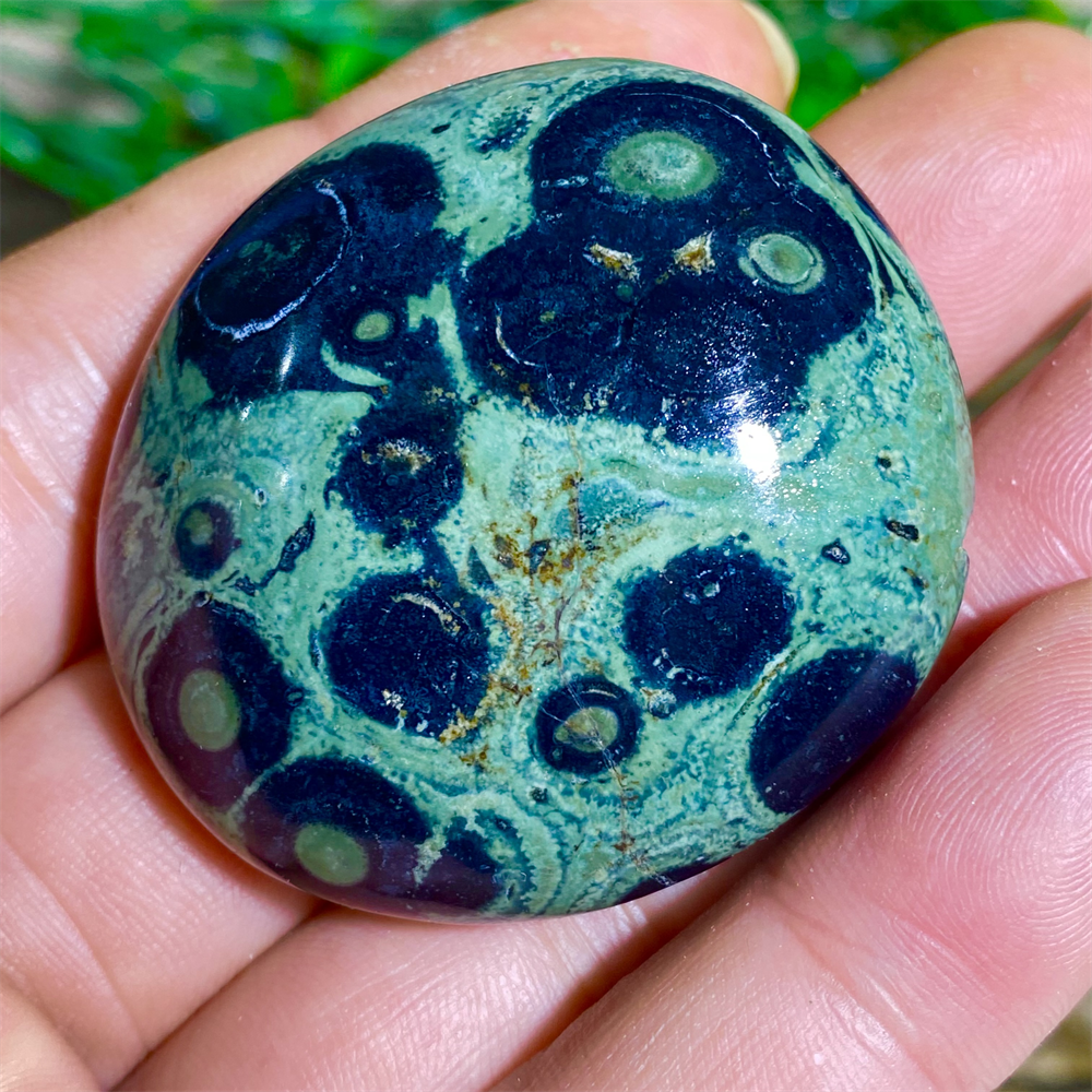 Green Peacock Eye Natural Stone And Crystal Healing  Quartz Palm Aquarium Gemstons Wicca Reiki Ornaments Home Decoration Room