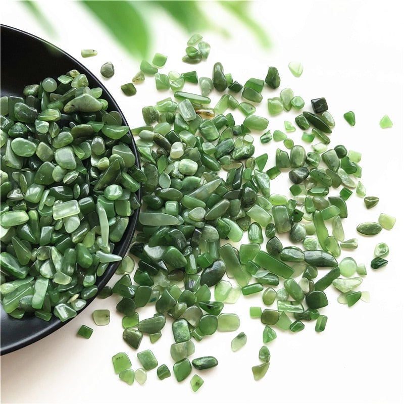 5-7mm Natural Green Jasper Jade Stone Polished Reiki Chakra Healing Crystals Natural Quartz Crystals 50g.