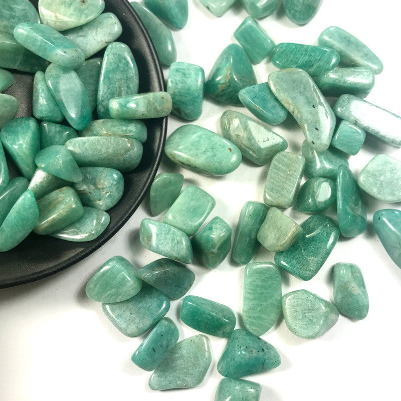 Amazonite Tumbled / Polished Stones Perfect for Crystal Grids - 100g 10-15mm.
