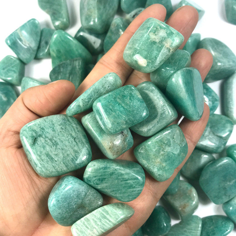 Amazonite Tumbled / Polished Stones Perfect for Crystal Grids - 100g 10-15mm.
