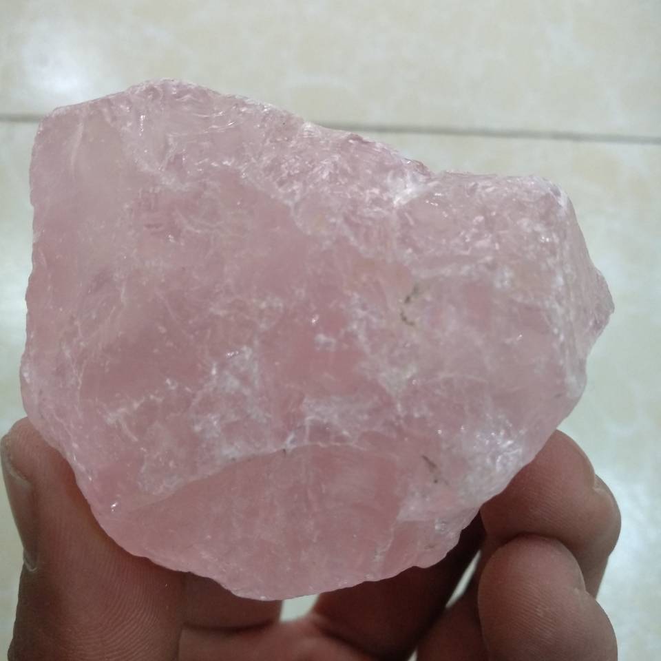1pcs 50g Natural Rough Rose Quartz Crystals (Raw Specimen Healing Reiki Love Stone).