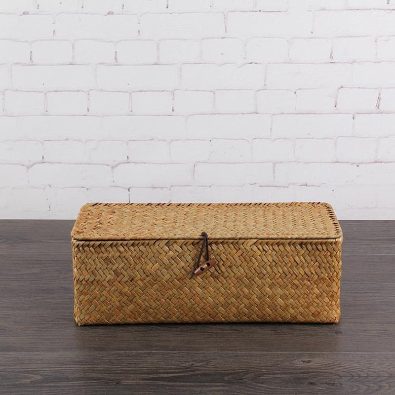 Handmade Seagrass Three Section Storage Basket freeshipping - Dara Laine Murray