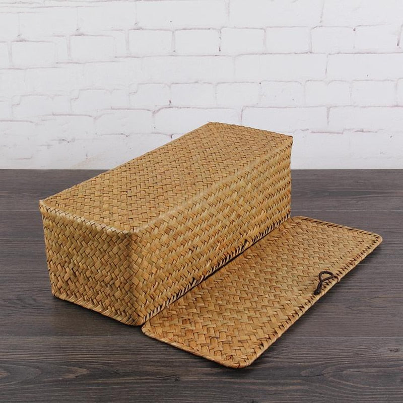 Handmade Seagrass Three Section Storage Basket freeshipping - Dara Laine Murray