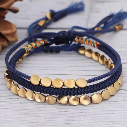 Tibetan Braided Handmade Copper Bracelets - Sets of 3 freeshipping - Dara Laine Murray