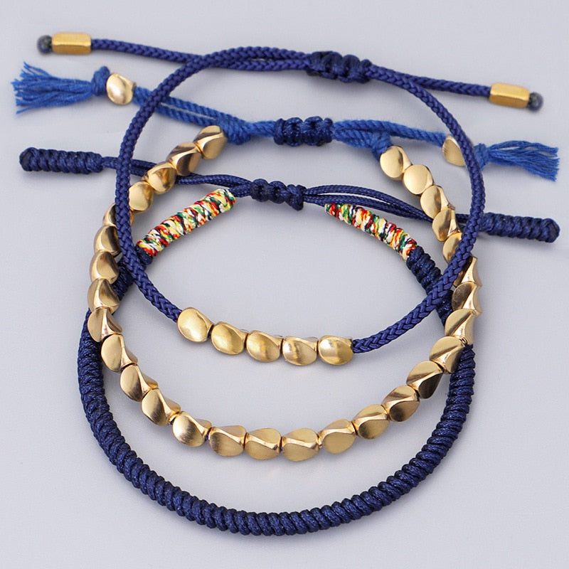 Tibetan Braided Handmade Copper Bracelets - Sets of 3 freeshipping - Dara Laine Murray