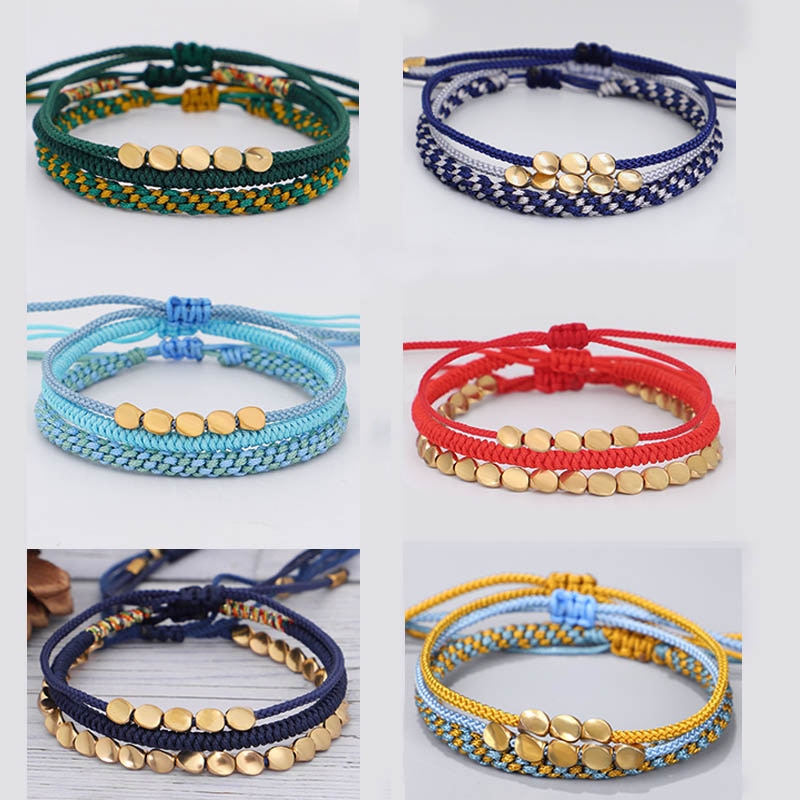 Tibetan Braided Handmade Copper Bracelets - Sets of 3 freeshipping - Dara Laine Murray