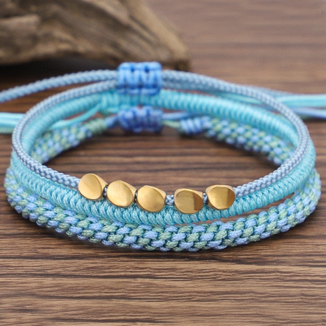 Tibetan Braided Handmade Copper Bracelets - Sets of 3 freeshipping - Dara Laine Murray