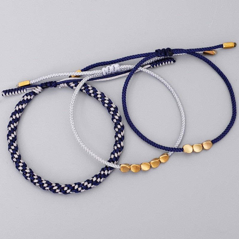 Tibetan Braided Handmade Copper Bracelets - Sets of 3 freeshipping - Dara Laine Murray