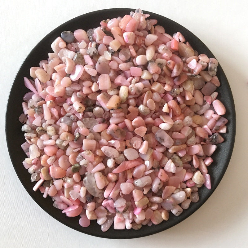 Pink Opal Stone Chips Stone - Irregular Crystals Perfect for Crystal Grids.