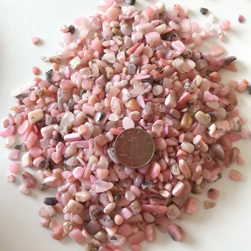Pink Opal Stone Chips Stone - Irregular Crystals Perfect for Crystal Grids.