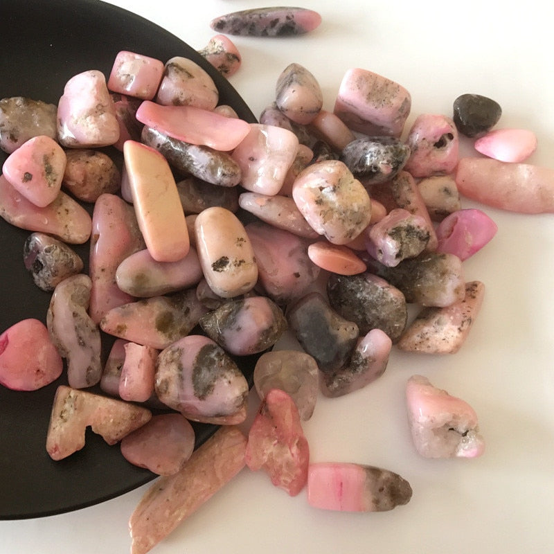 Pink Opal Stone Chips Stone - Irregular Crystals Perfect for Crystal Grids.