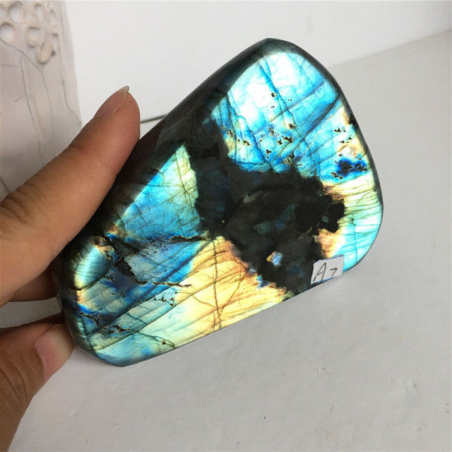 Choose Your Own Labradorite Crystal Piece 70-400g options Yellow and Blue Labradorite