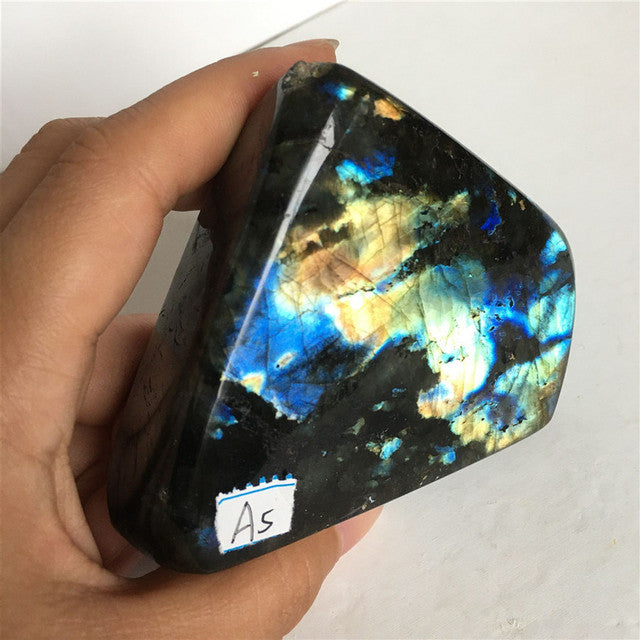 Choose Your Own Labradorite Crystal Piece 70-400g options Yellow and Blue Labradorite