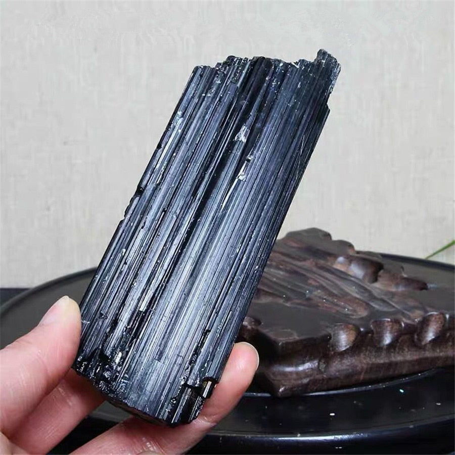 Natural Black Turmaline Crystals Mineral Specimens Irregular Fossil Geology Instructions Site Healing Home Decoration freeshipping - Dara Laine Murray