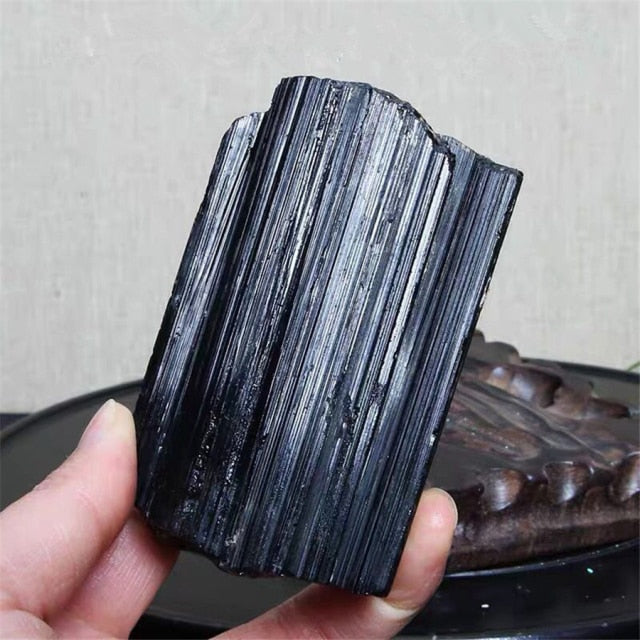 Natural Black Turmaline Crystals Mineral Specimens Irregular Fossil Geology Instructions Site Healing Home Decoration freeshipping - Dara Laine Murray