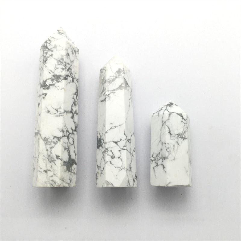 Howlite Tower / Obelisk / Point freeshipping - Dara Laine Murray
