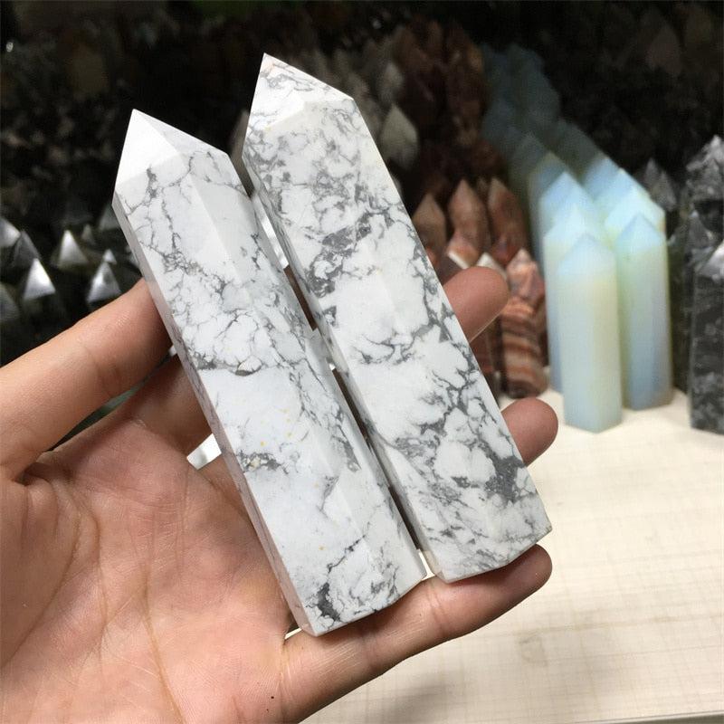 Howlite Tower / Obelisk / Point freeshipping - Dara Laine Murray