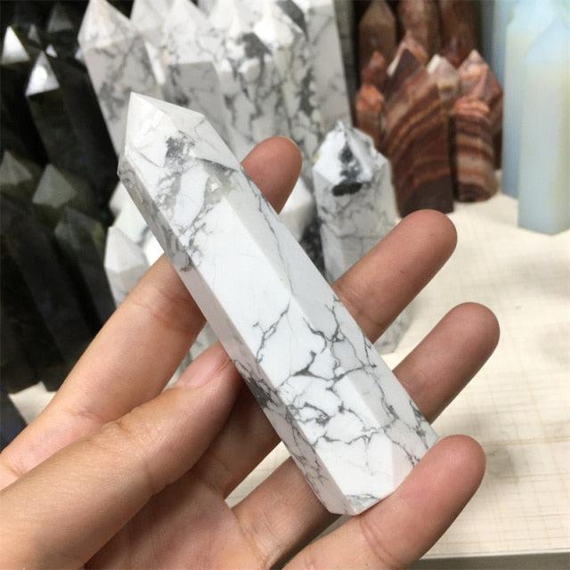 Howlite Tower / Obelisk / Point freeshipping - Dara Laine Murray