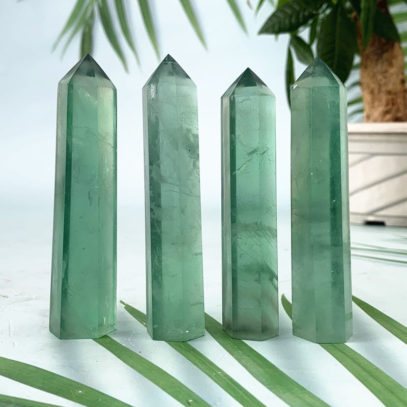 Fluorite Crystal Wand / Point / Tower / Obelisk Green freeshipping - Dara Laine Murray