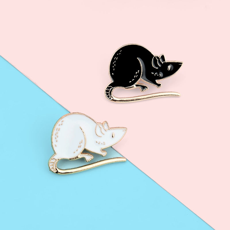 Baltimore Rat Enamel Pin - Black or White freeshipping - Dara Laine Murray