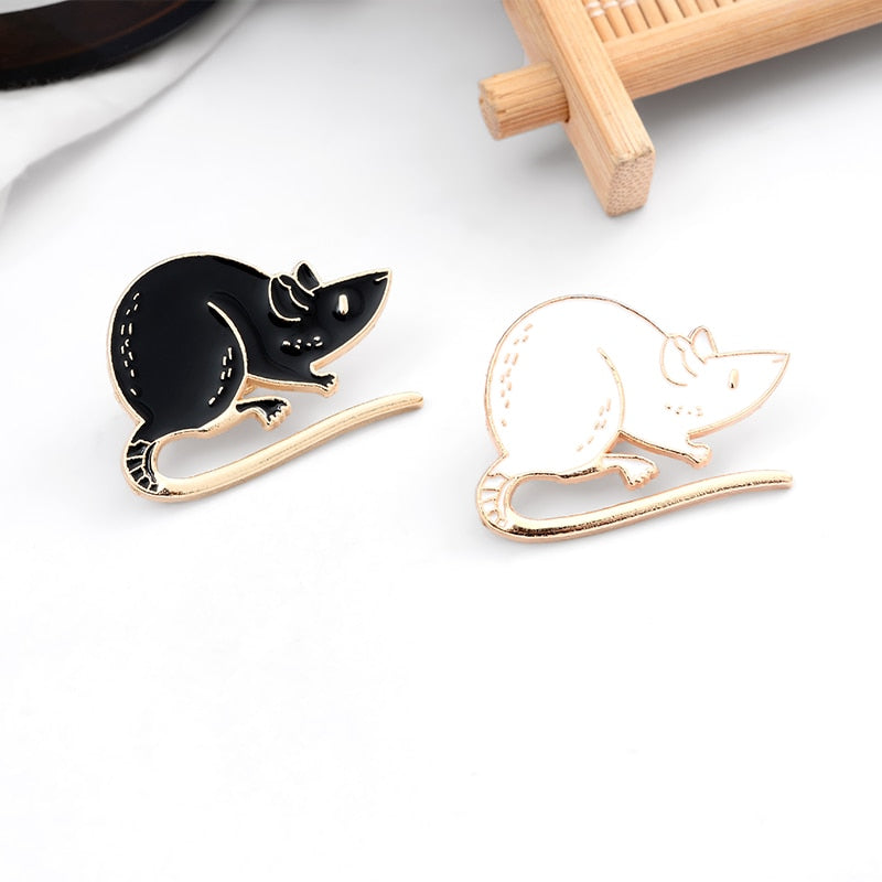 Baltimore Rat Enamel Pin - Black or White freeshipping - Dara Laine Murray