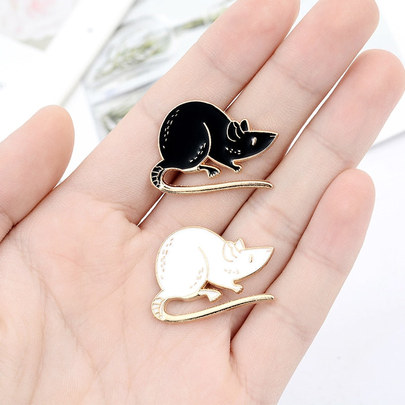 Baltimore Rat Enamel Pin - Black or White freeshipping - Dara Laine Murray