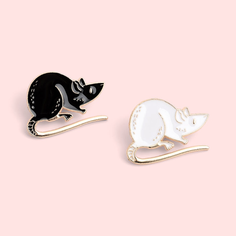 Baltimore Rat Enamel Pin - Black or White freeshipping - Dara Laine Murray